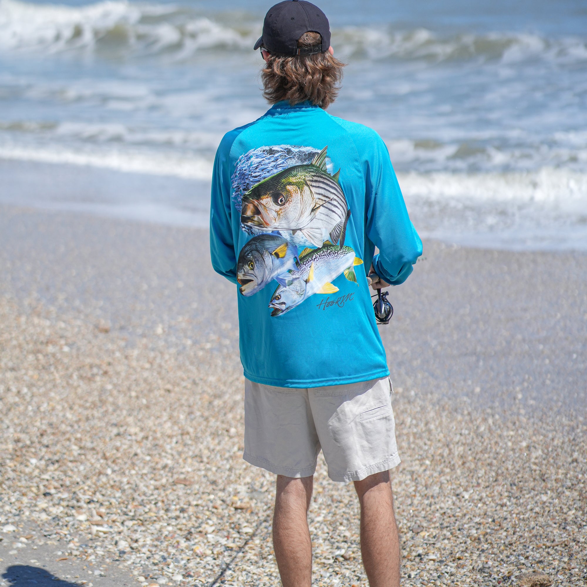 Hook M' Men's Long Sleeve Shirt - Northeast Inshore Slam 2 Baltic Reef